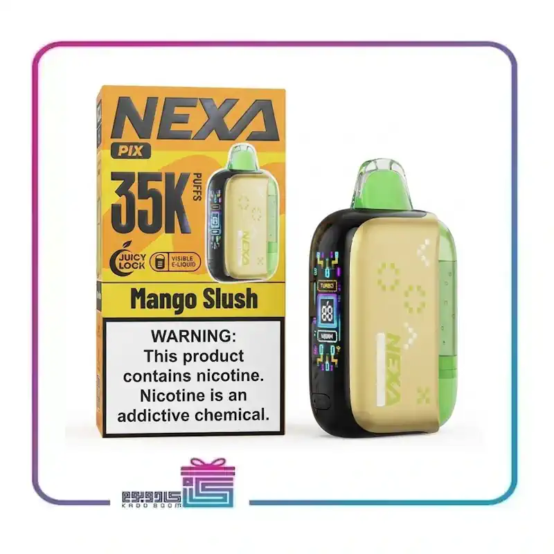 پاد یکبار مصرف نکسا طعم بستنی انبه 35 هزار پاف nexa disposable pod 35000 puff